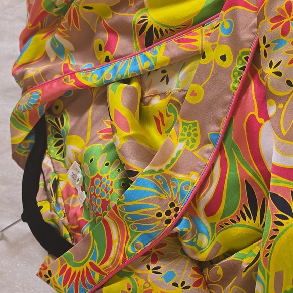 Trina Turk Multicolor Silk Floral Robe - Picture 15 of 15